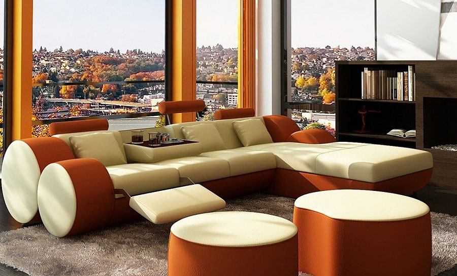 Bipollo 3SC - Leather Sofa Lounge Set